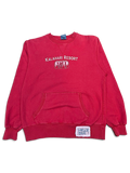 JAKE & IPI red crewneck sweatshirt featuring Kalahari Resort graphic and front kangaroo pocket