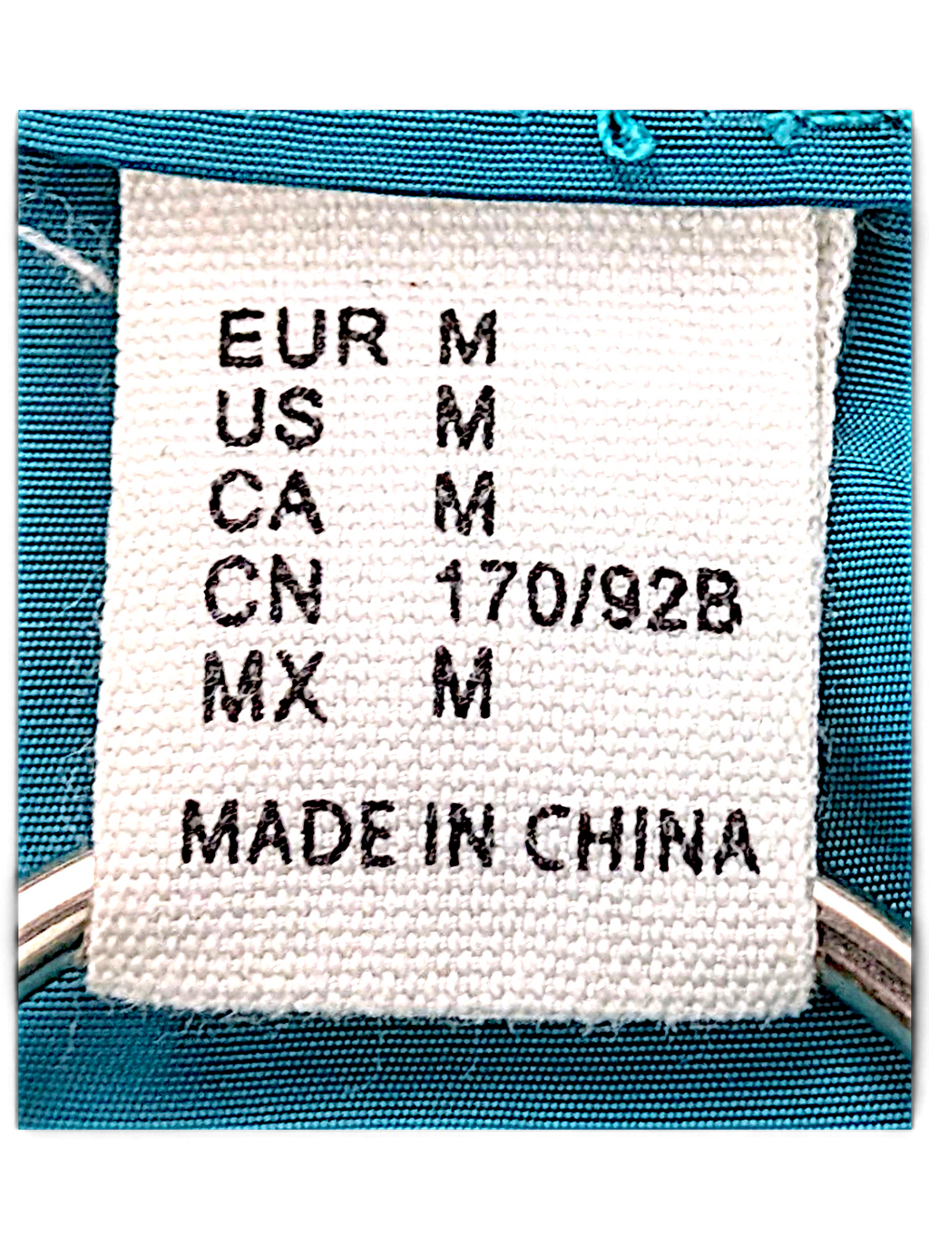 Vintage Multicolour Colourblock Windbreaker – M; brand, size, composition or care-label detail (image 3 of 3).