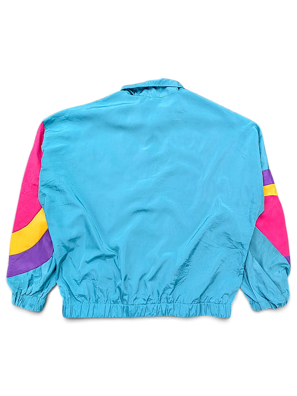 Vintage Multicolour Colourblock Windbreaker – M; back view (image 2 of 3).