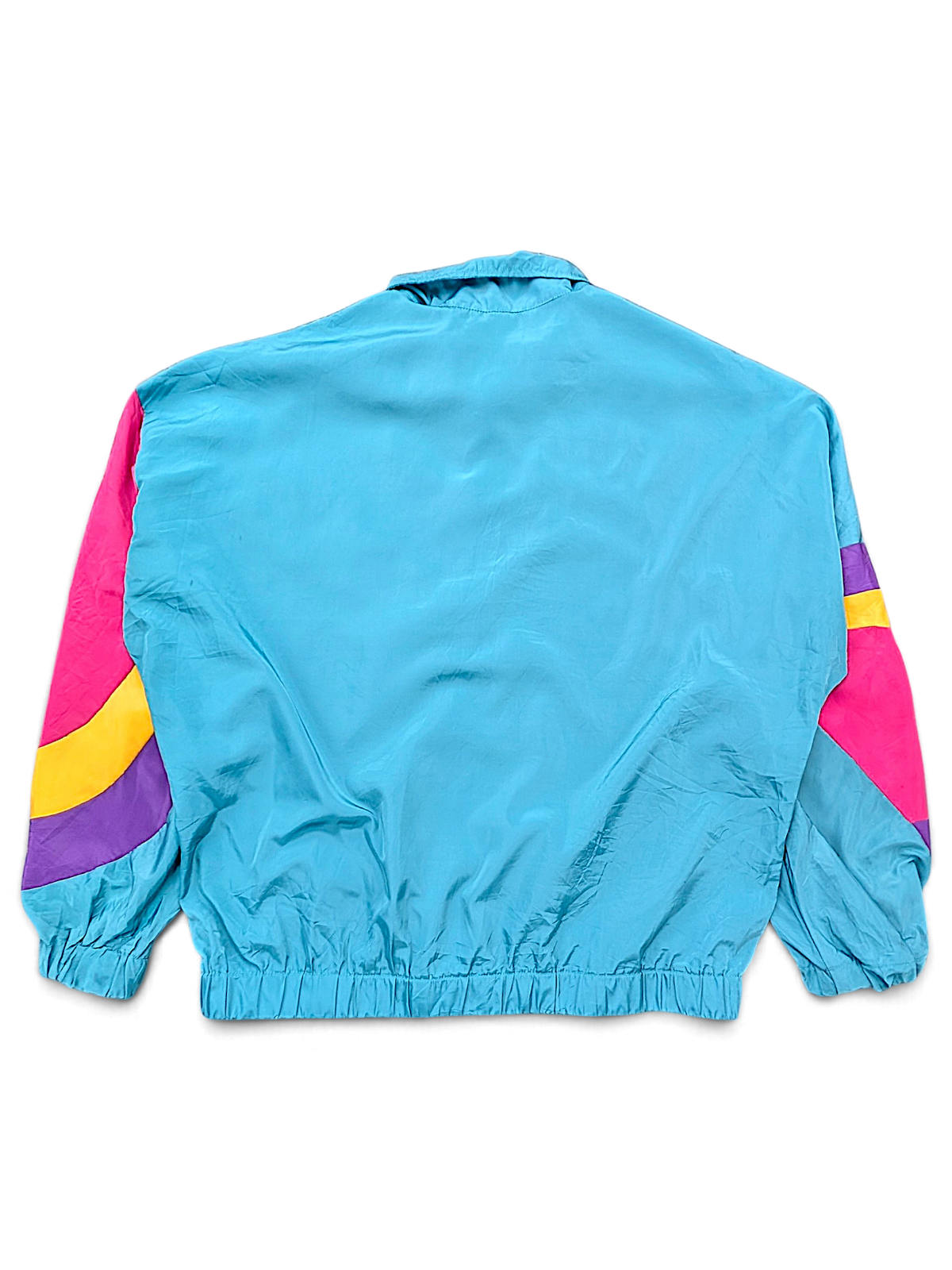 Vintage Multicolour Colourblock Windbreaker – M; back view (image 2 of 3).
