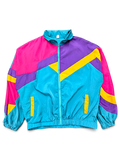 Vintage Multicolour Colourblock Windbreaker – M; front view (image 1 of 3).