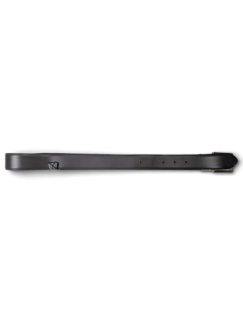 JAKE & IPI reversible belt in black and purple leather with a silver metal ring and clip detail