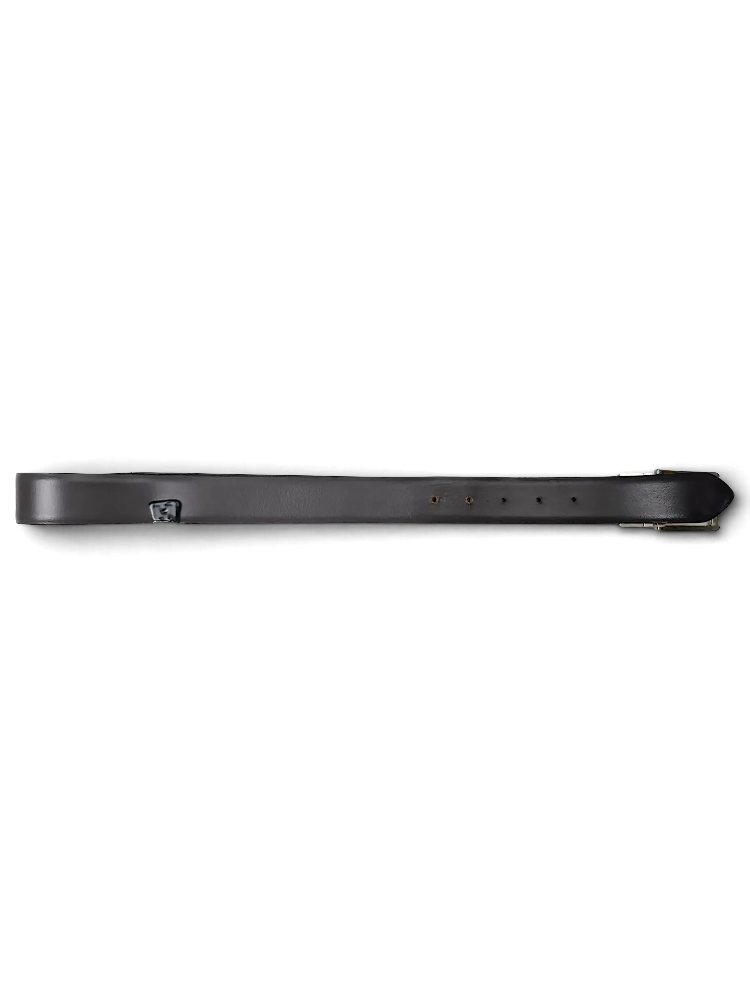 JAKE & IPI reversible belt in black and purple leather with a silver metal ring and clip detail