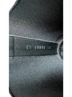 Interior label of JAKE & IPI Rick Owens Beatle Bozo Tractor boots showing serial number 21 S6881 42 on black leather