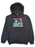 JAKE & IPI black Rihanna Super Bowl halftime show graphic hoodie with front kangaroo pocket