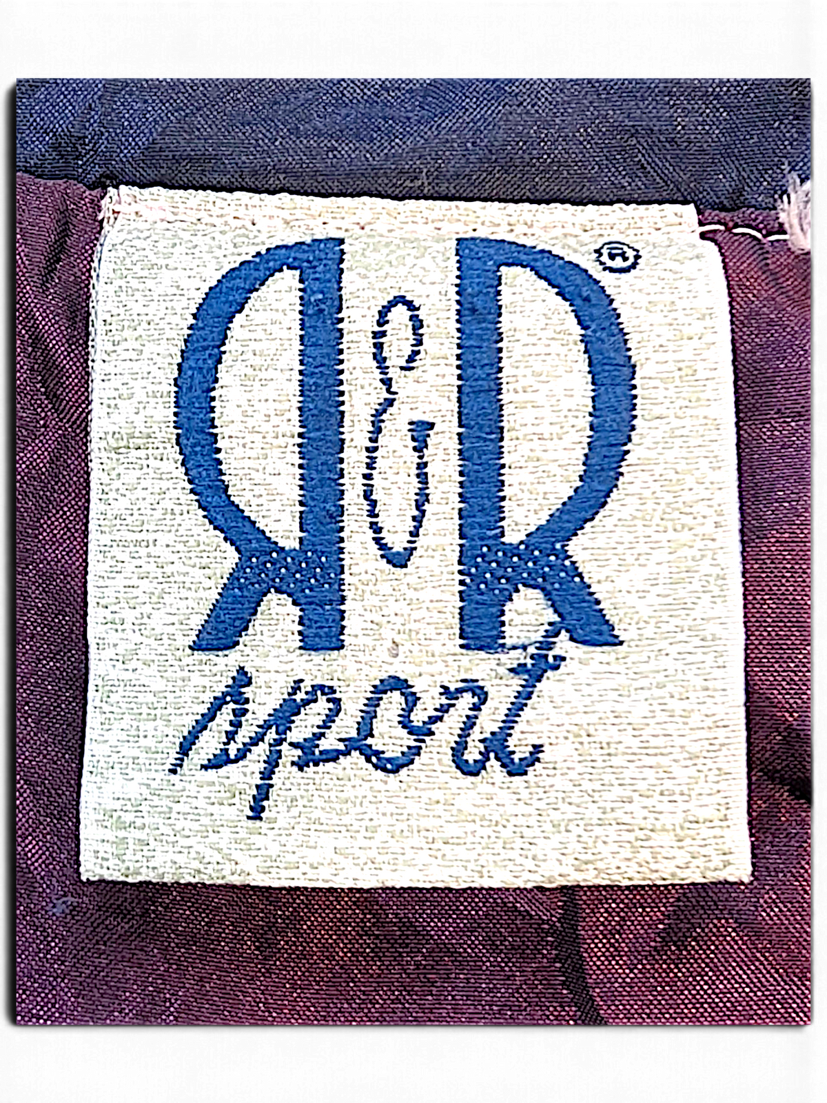 R&R Sport Purple Colourblock Windbreaker; detail view showing fabric, construction, label or condition (image 5 of 6).