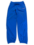JAKE & IPI pre-owned Rucanor royal blue track pants with elastic waist and retro sportswear styling.