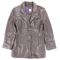 Lobi Lobi Brown Genuine Leather Car Coat – M – front view.