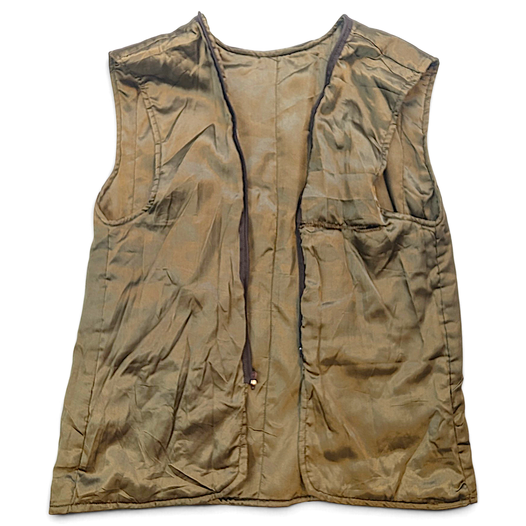 Unbranded Brown Genuine Leather Field Coat with Removable Liner – L – lining and interior detail.