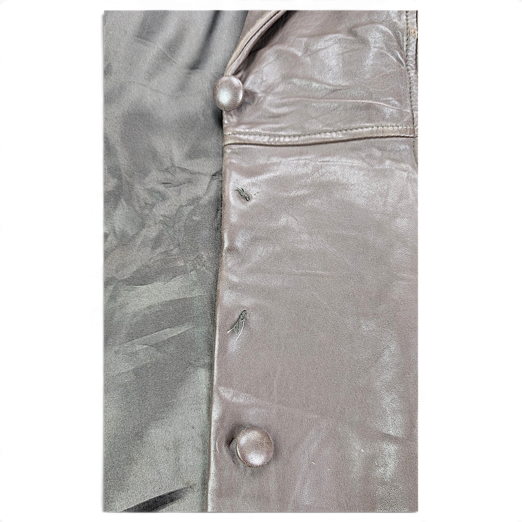 Lobi Lobi Brown Genuine Leather Car Coat – M – missing buttons.