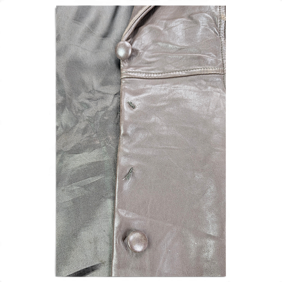 Lobi Lobi Brown Genuine Leather Car Coat – M – missing buttons.