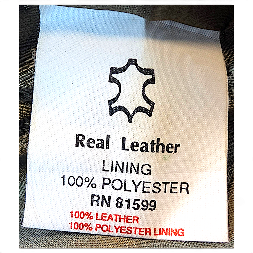 Unbranded Brown Genuine Leather Field Coat with Removable Liner – L – composition label.