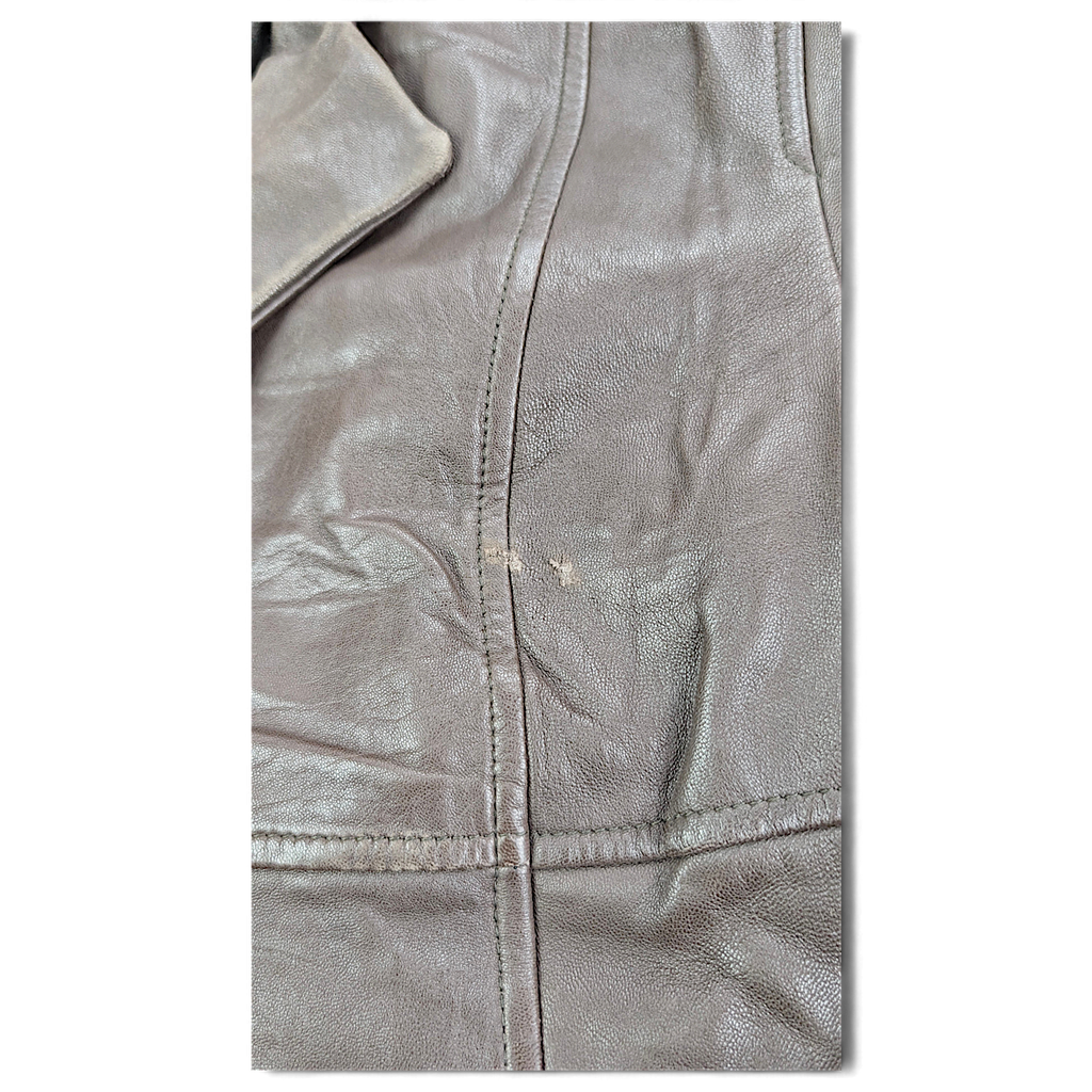 Lobi Lobi Brown Genuine Leather Car Coat – M – surface mark.