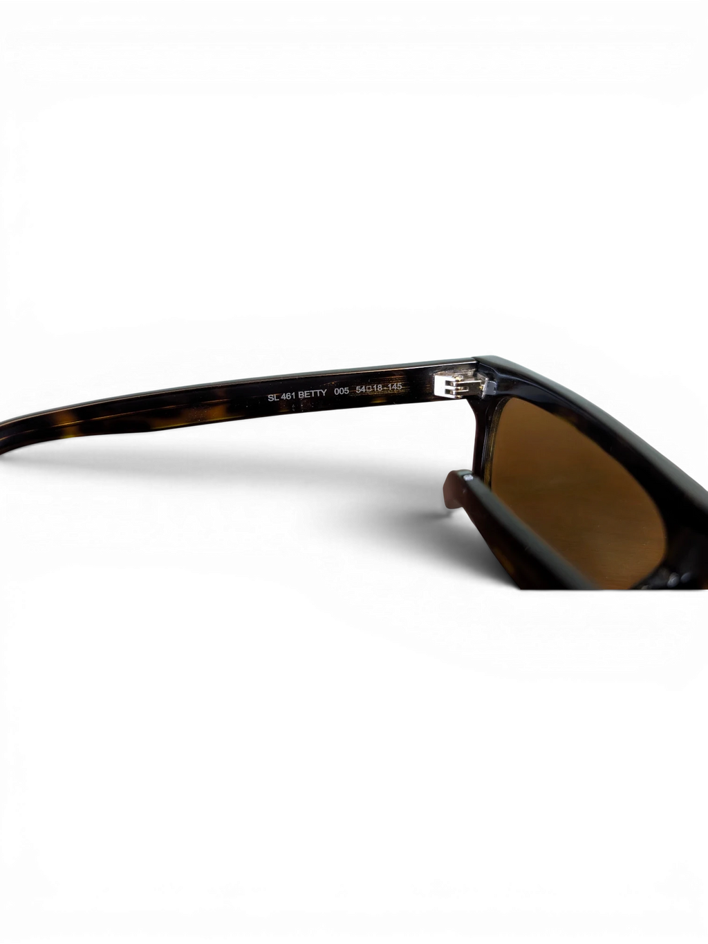 JAKE & IPI Saint Laurent SL461 Betty sunglasses featuring a tortoiseshell frame and brown tinted lenses