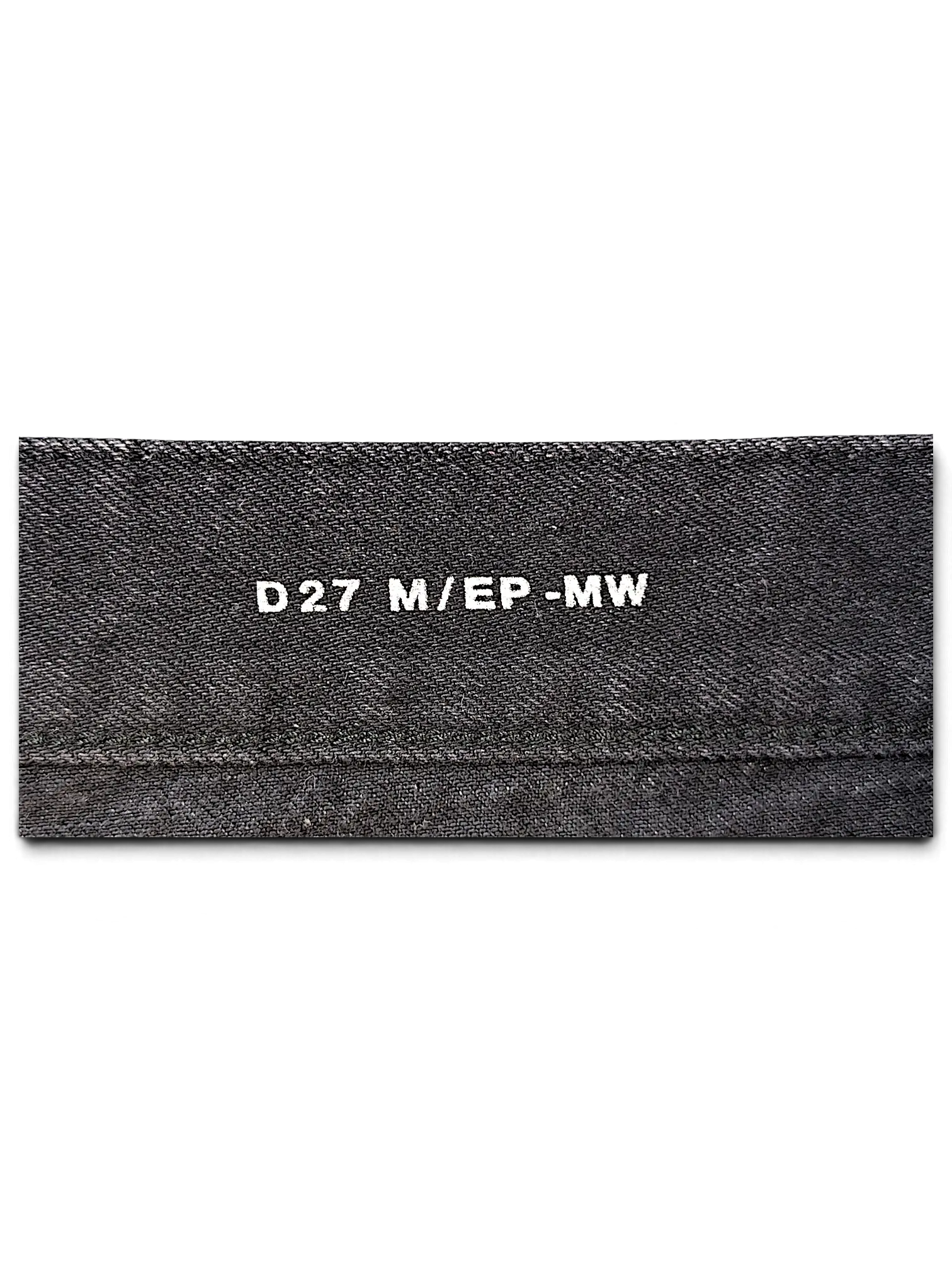 JAKE & IPI Saint Laurent jeans interior fabric label with white text detailing size and model information