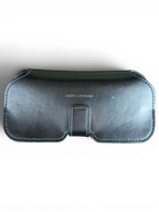 JAKE & IPI black leather Saint Laurent SL461 Betty sunglasses case with embossed logo