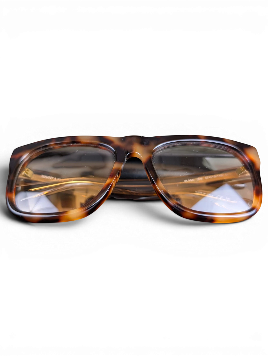 JAKE & IPI Saint Laurent SL558 sunglasses with a classic tortoiseshell acetate frame and tinted lenses
