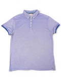 JAKE & IPI Scotch & Soda grey button-down polo shirt with a five-button placket and short sleeves.