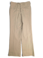 JAKE & IPI Sedici Anni beige wool-blend tailored trousers with a straight leg and textured finish.