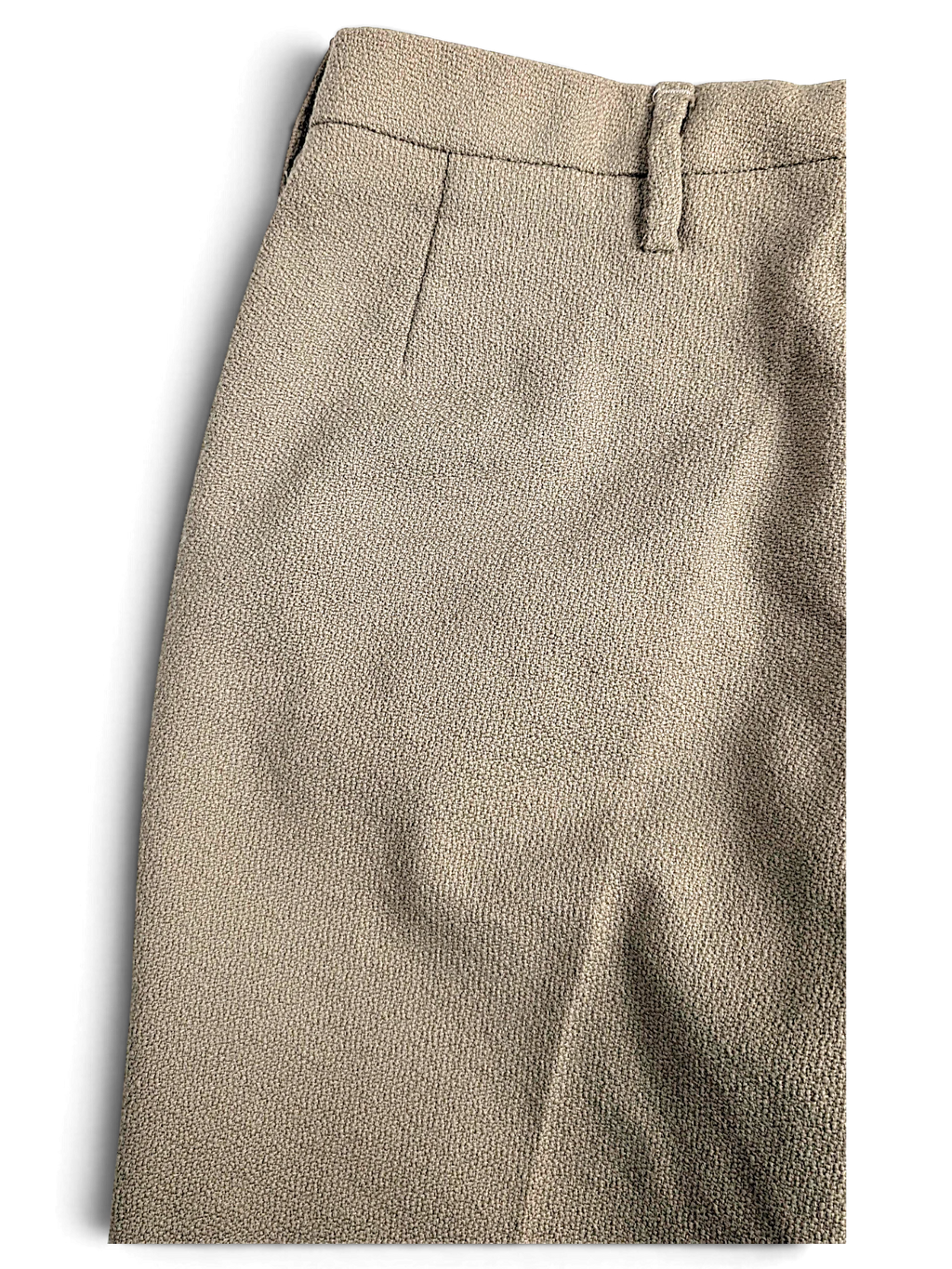 JAKE & IPI Sedici Anni beige wool-blend tailored trousers with a textured finish and straight leg design.