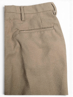 JAKE & IPI Sedici Anni beige wool-blend tailored trousers with a textured finish and back pocket detail.