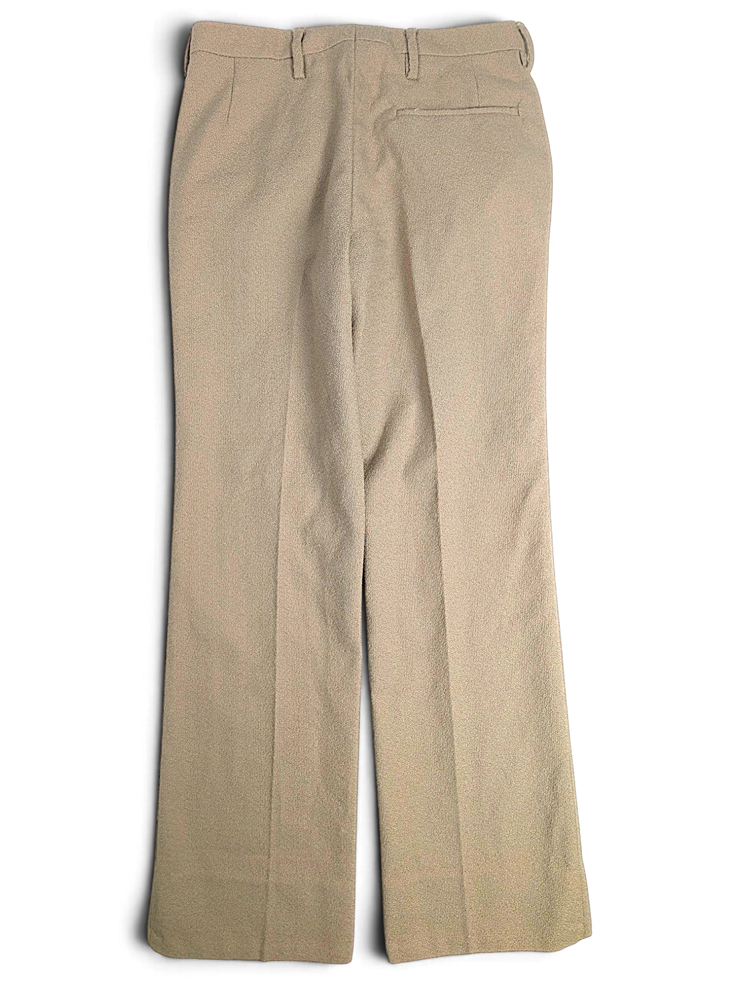 JAKE & IPI Sedici Anni beige wool-blend tailored trousers with a straight leg and textured finish.