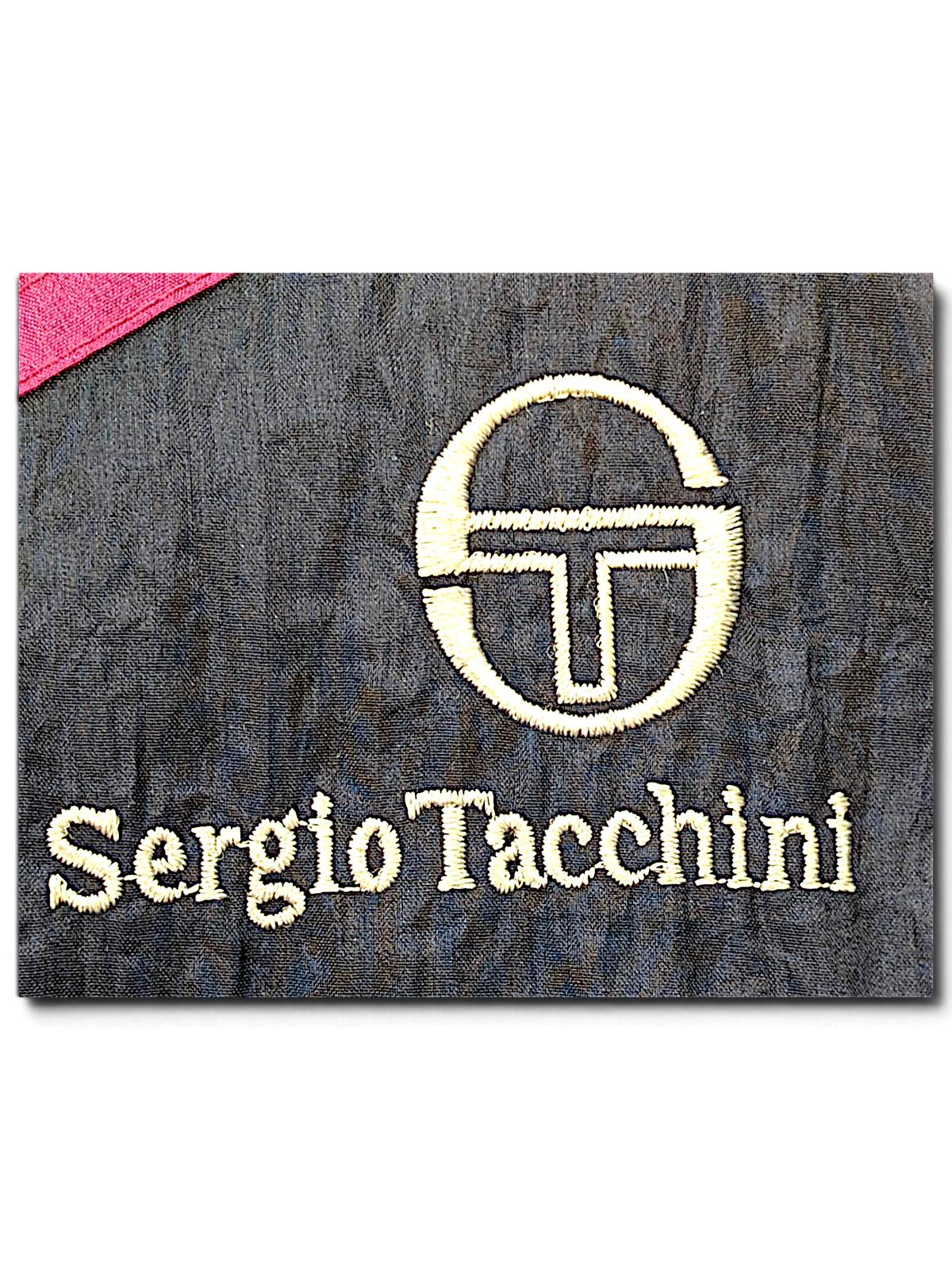 Sergio Tacchini Teal Multicolour Windbreaker – 2XLT; detail view showing fabric, construction, label or condition (image 4 of 7).