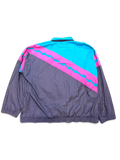 Sergio Tacchini Teal Multicolour Windbreaker – 2XLT; front view (image 1 of 7).
