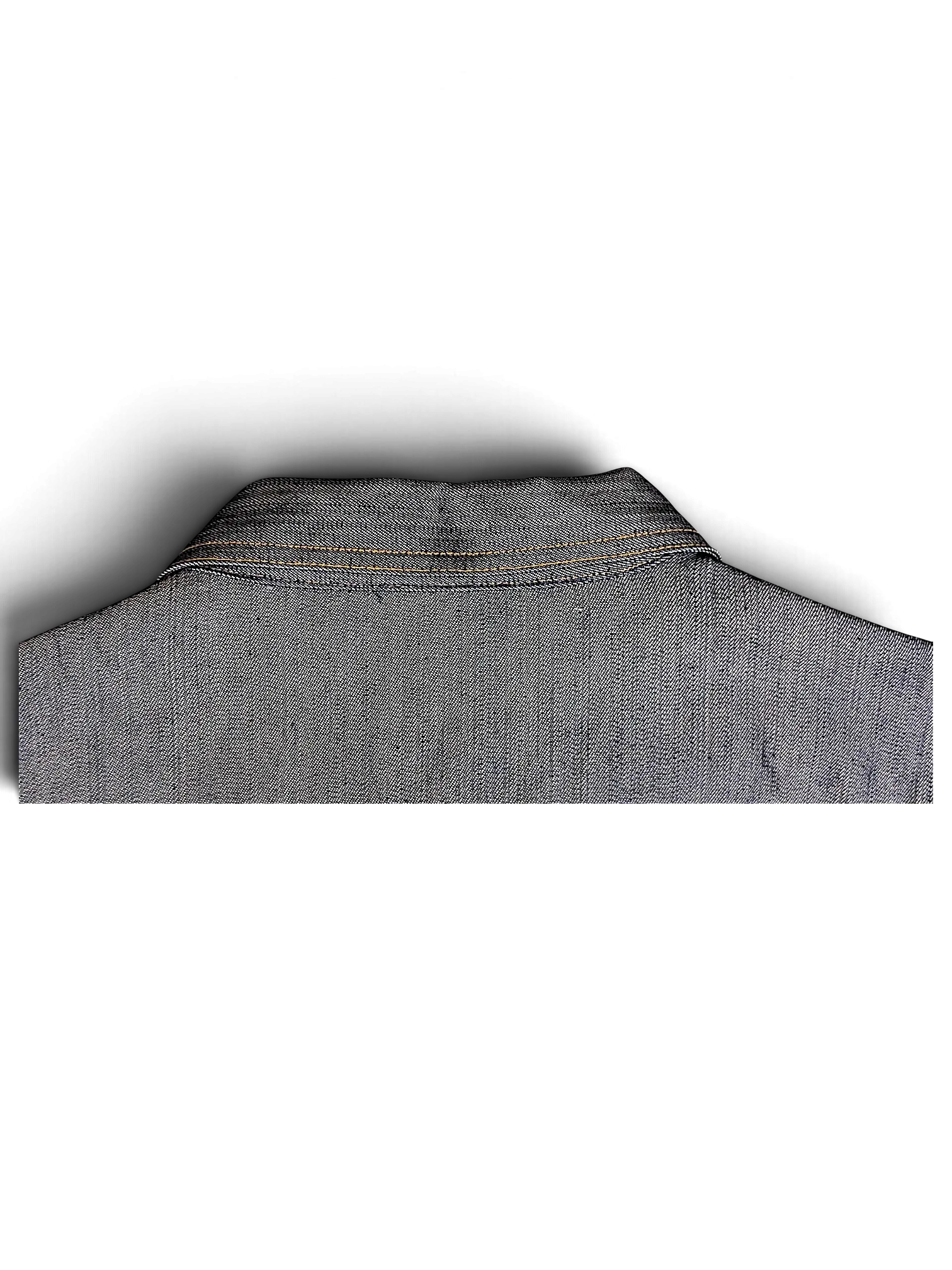 Close-up of the collar and shoulder of a JAKE & IPI Southpole denim jacket featuring structured grey denim fabric.