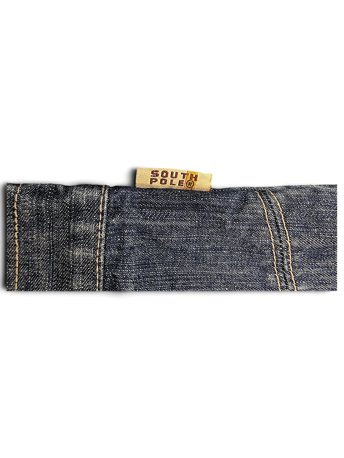 JAKE & IPI Southpole blue denim jacket featuring a branded fabric label on the collar seam