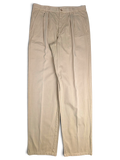 JAKE & IPI Stefanel beige cotton tailored trousers with front pleats and a straight leg fit
