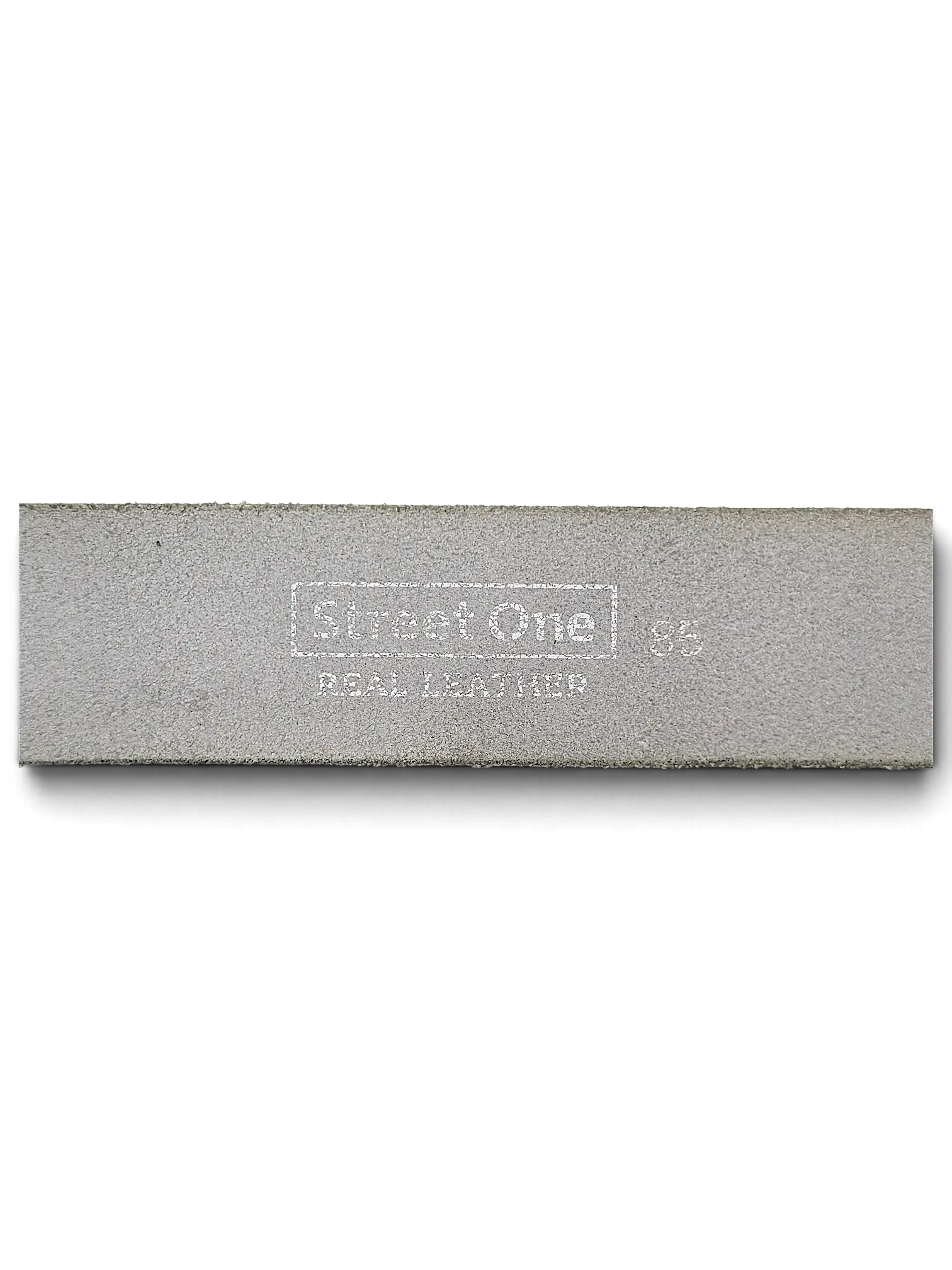 JAKE & IPI Street One green real leather belt strap with embossed brand logo and size 85 detail