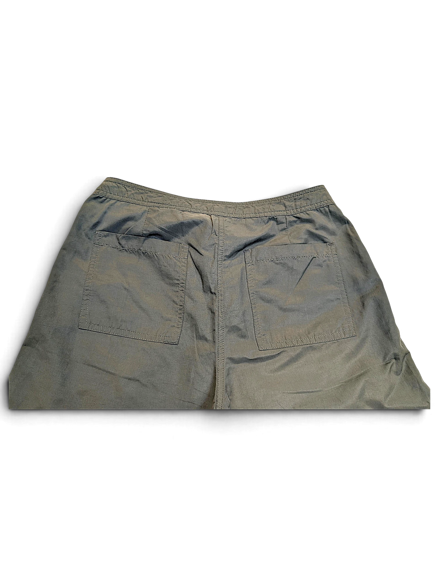 JAKE & IPI Street One Ricco dark green joggers featuring a back view with two patch pockets and elastic waistband.
