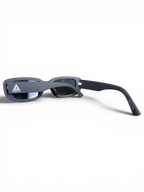 JAKE & IPI Sunkak matte black rectangular sunglasses with white logo detail on the temple