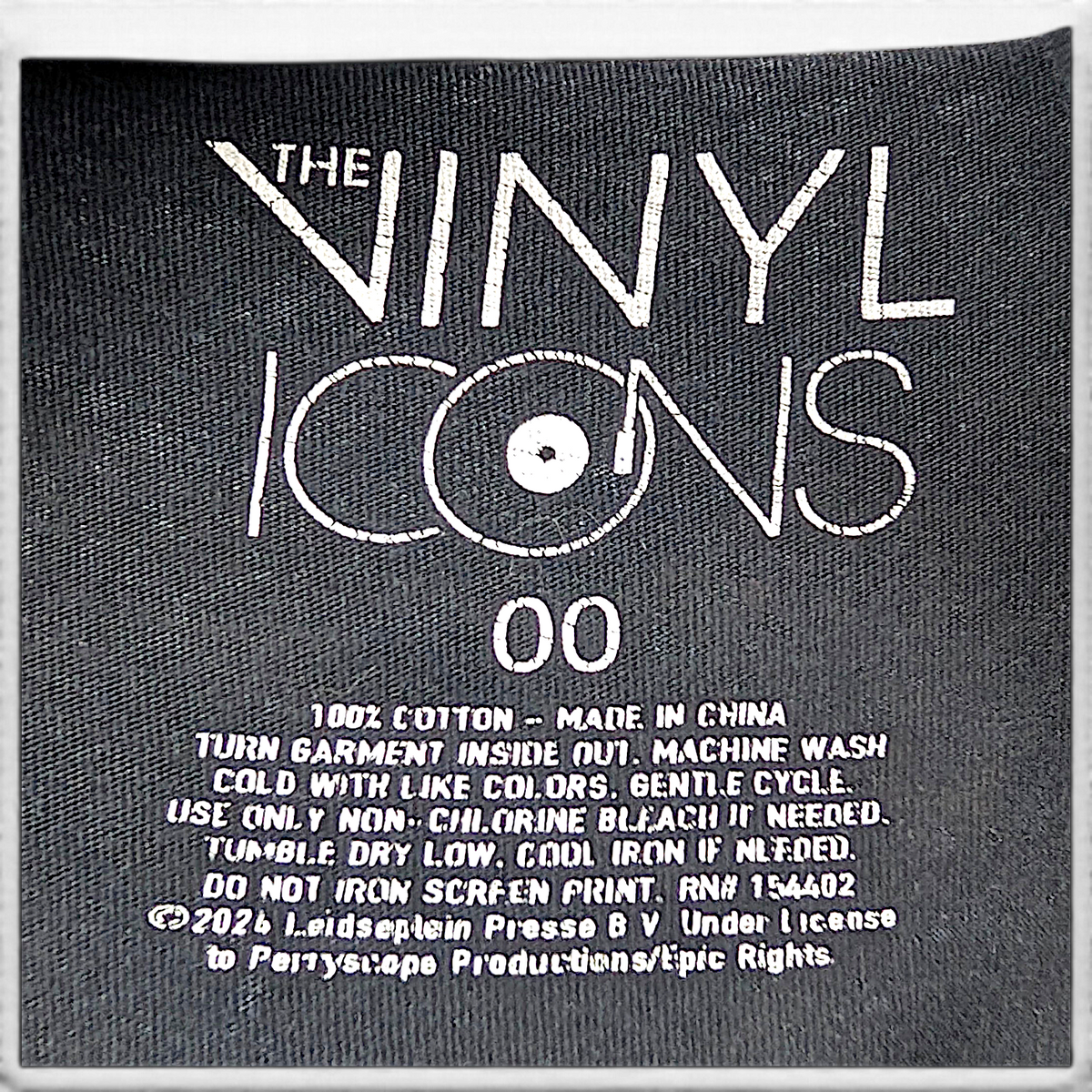AC/DC Back in Black Distressed Black T-Shirt – brand, size or care label detail