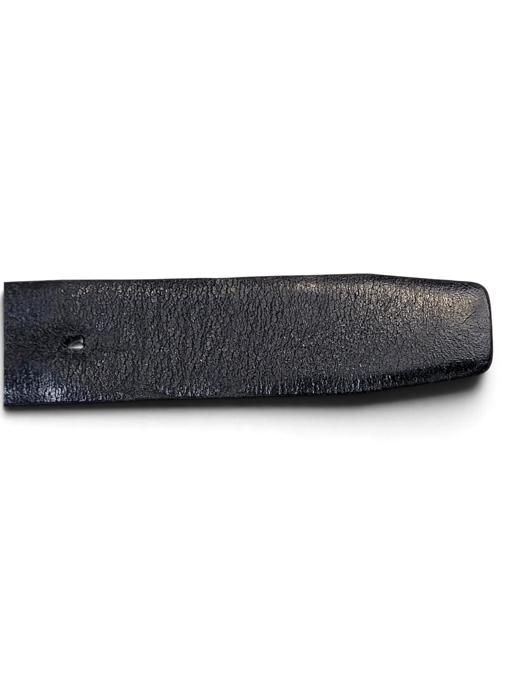 JAKE & IPI Tommy Hilfiger black leather belt strap with a textured finish on a white background