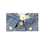 JAKE & IPI Tommy Hilfiger sininen kauluspaita struktuurikankaalla ja valkoisella button-down-kauluksella.