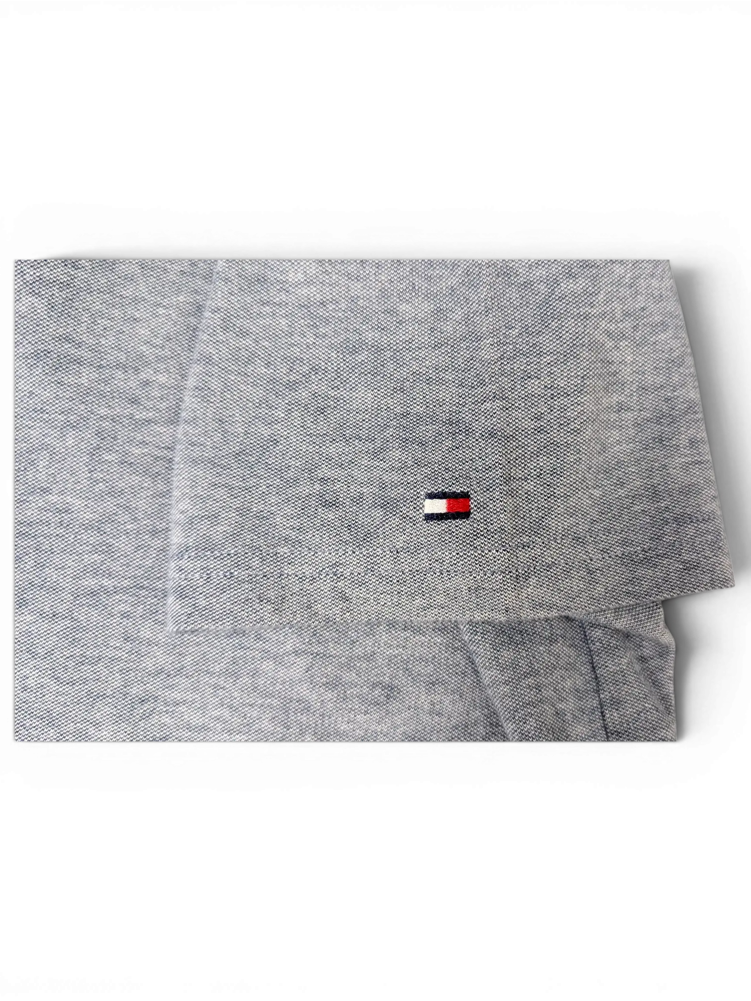 JAKE & IPI pre-owned Tommy Hilfiger grey short-sleeve polo shirt with embroidered logo detail on the sleeve