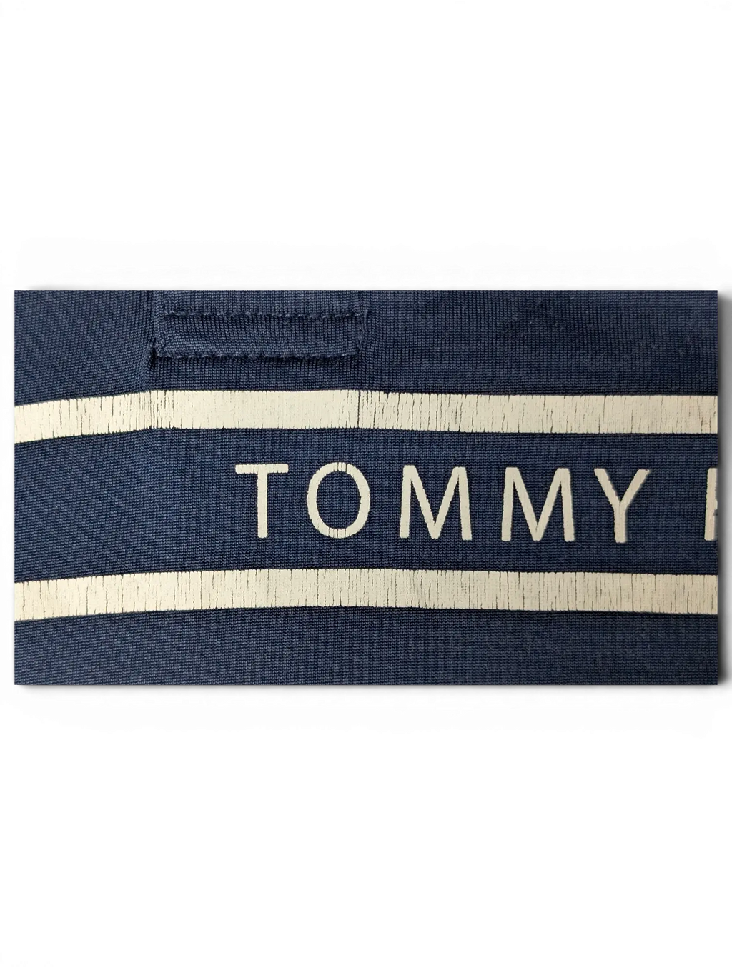 JAKE & IPI pre-owned navy Tommy Hilfiger polo shirt with white piping and logo detail