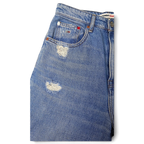 JAKE & IPI Tommy Jeans light blue denim jeans with distressed detailing and classic five-pocket construction