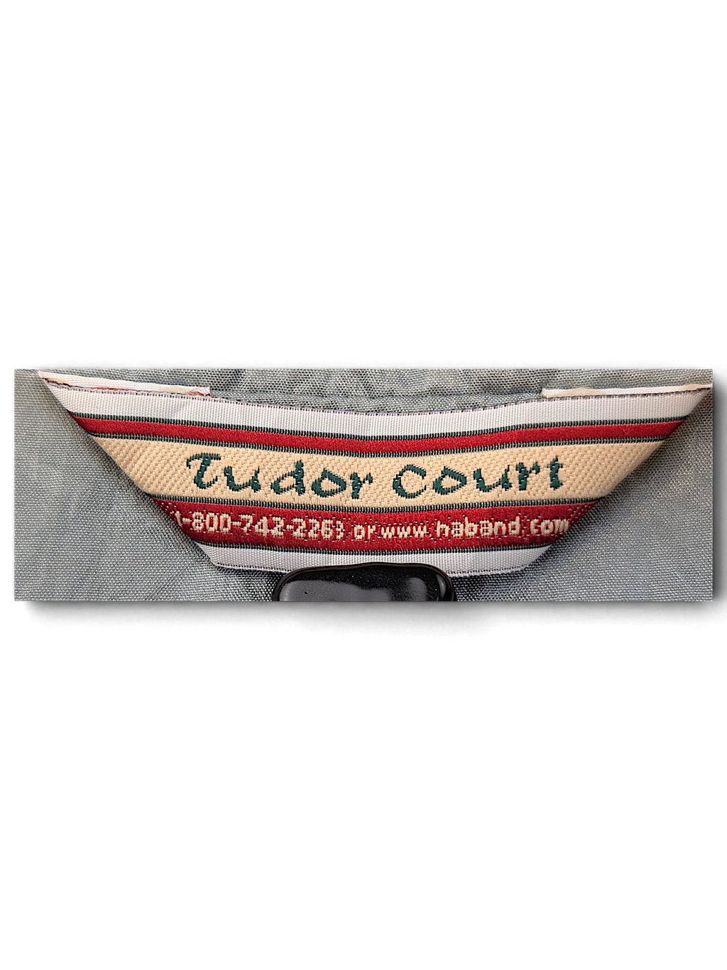 Tudor Court Light Grey Snap Front Jacket; Tudor Court by Haband internal branding.