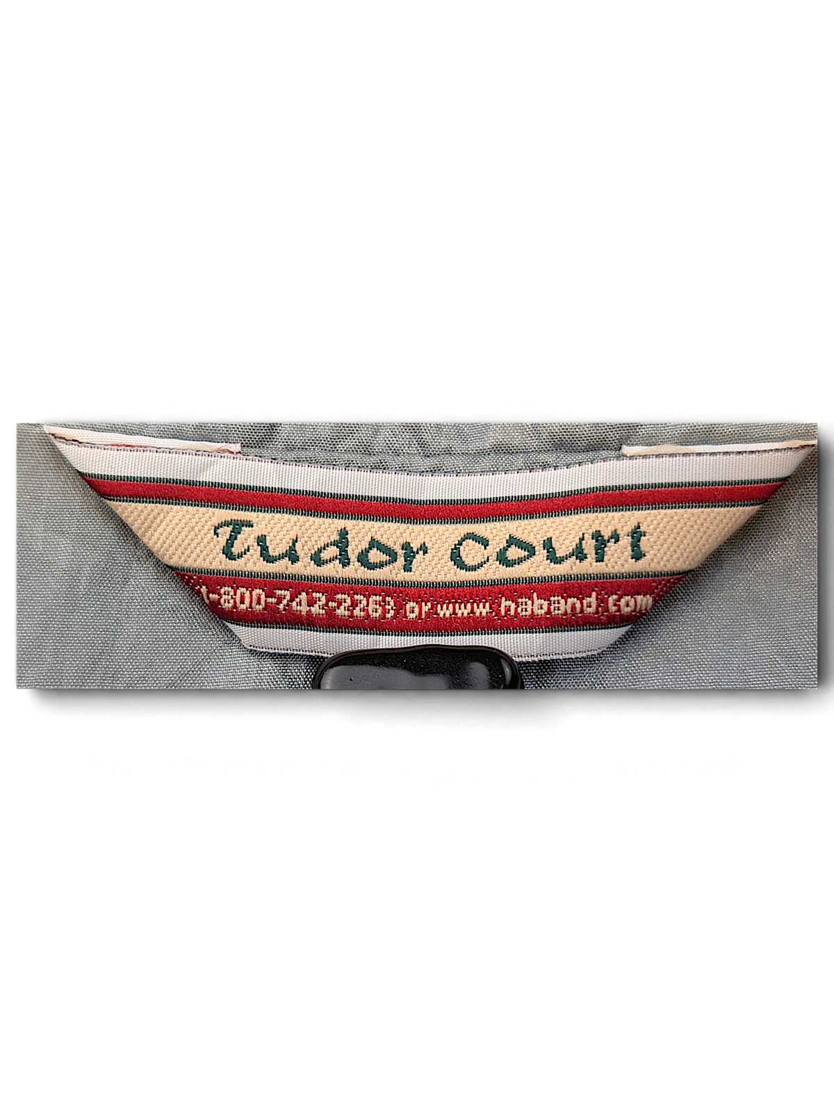 Tudor Court Light Grey Snap Front Jacket; Tudor Court by Haband internal branding.