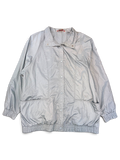 Tudor Court Light Grey Snap Front Jacket; Front view with collar, snaps and patch pockets.