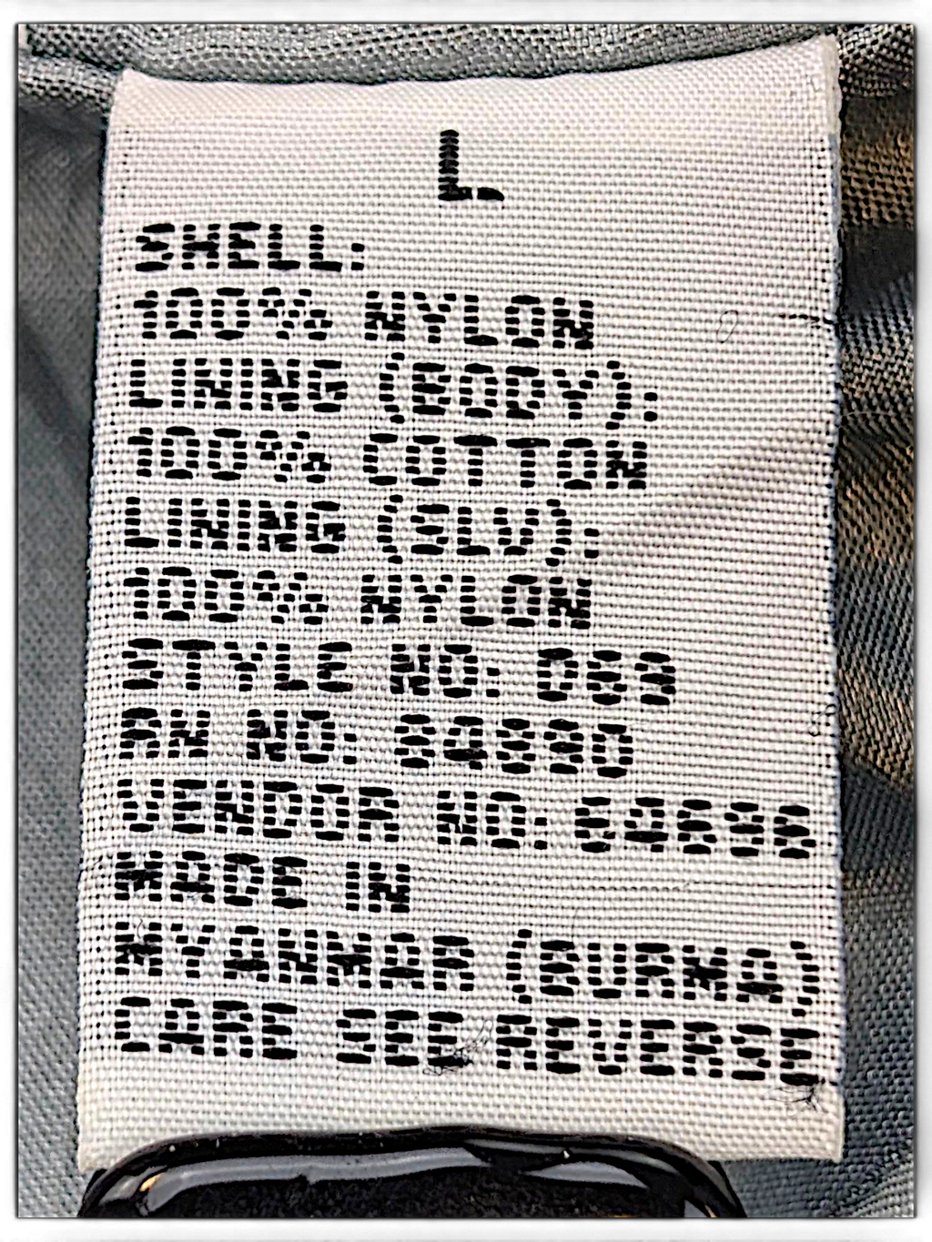 Tudor Court Light Grey Snap Front Jacket; Size L and shell and lining composition label.