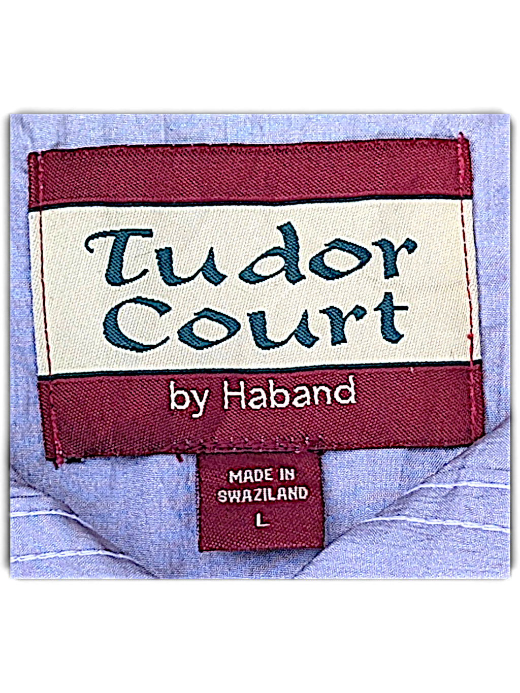 Tudor Court Lilac Snap Front Jacket; Lilac collar and snap front detail.