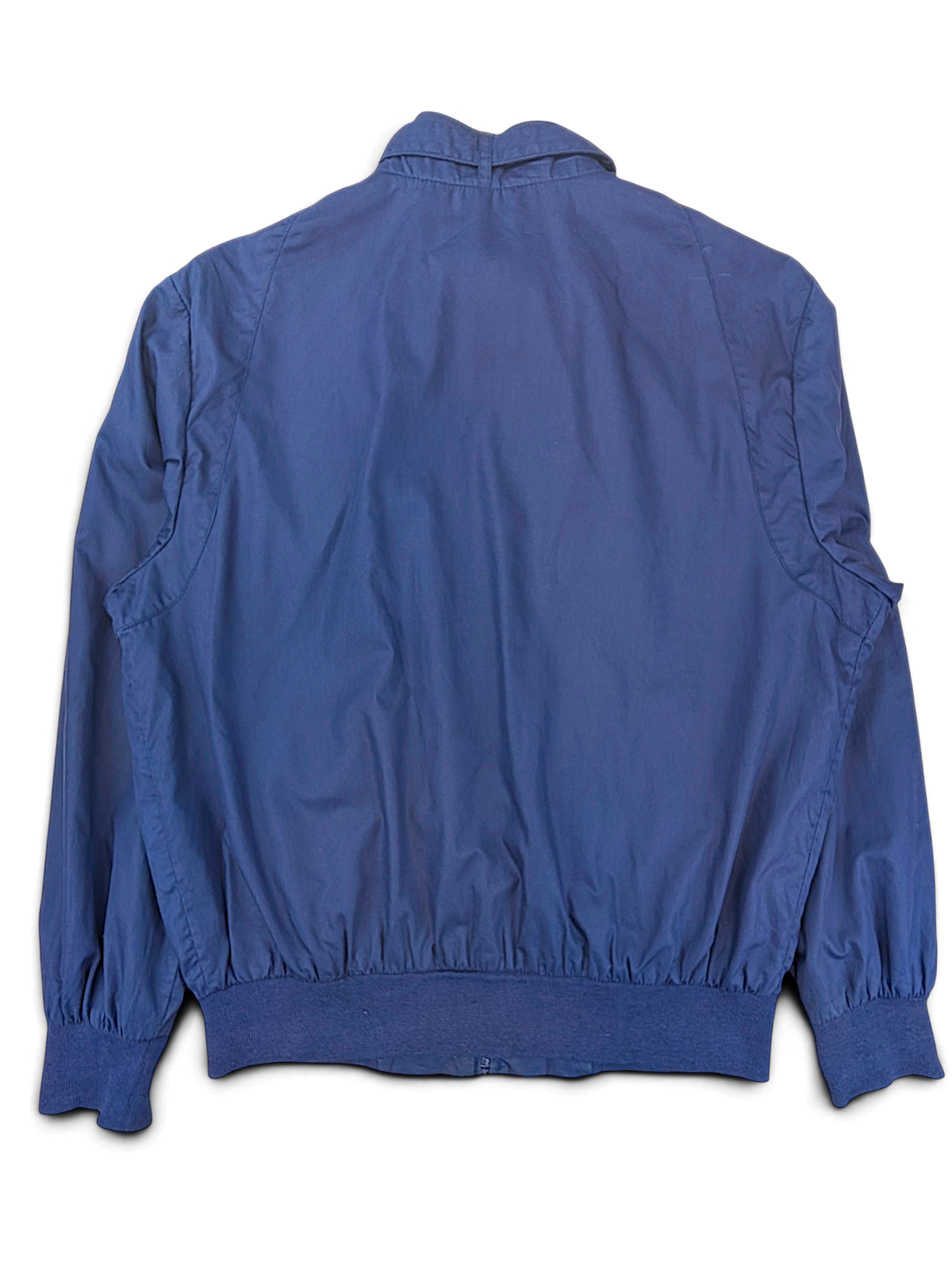 Private Club Navy Zip Jacket; Plain back and ribbed hem.
