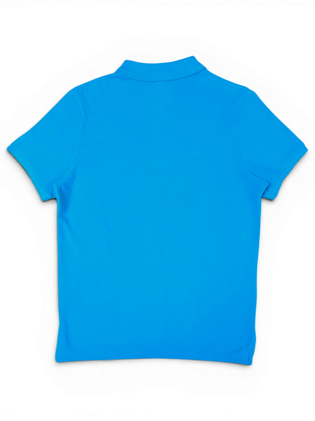 Back view of a turquoise JAKE & IPI pre-owned U.S. Polo Assn. polo shirt with a classic collar.