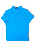 JAKE & IPI turquoise U.S. Polo Assn. short-sleeve polo shirt with contrasting yellow embroidered logo