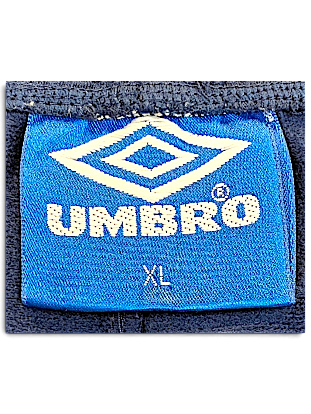JAKE & IPI Umbro navy track pants size XL clothing label detail