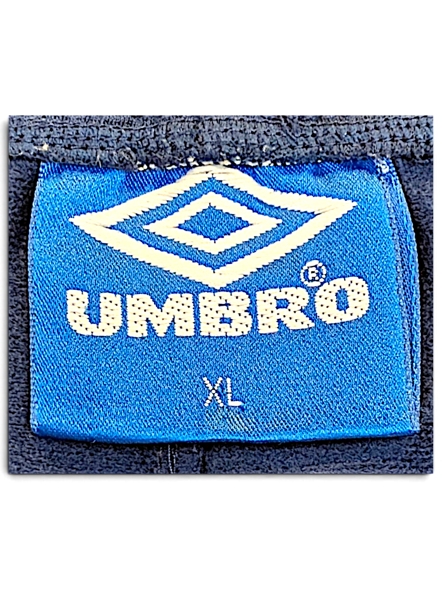 JAKE & IPI Umbro navy track pants size XL clothing label detail